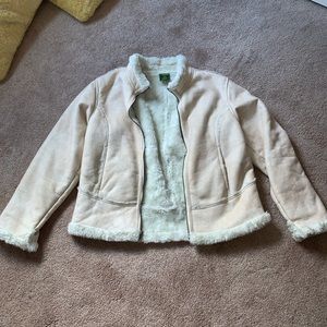 Cabellas 100% suede fur jacket